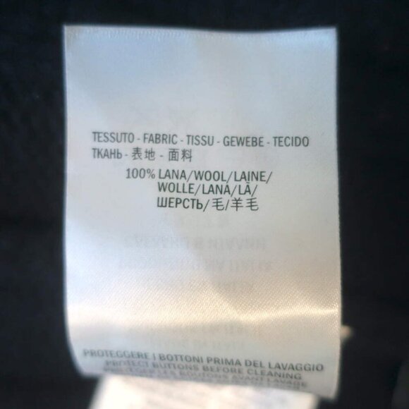 Gucci Bee-Embroidered Cardigan Navy Wool Ribbed Knit Size Small V-Neck Sweater - Picture 9 of 10